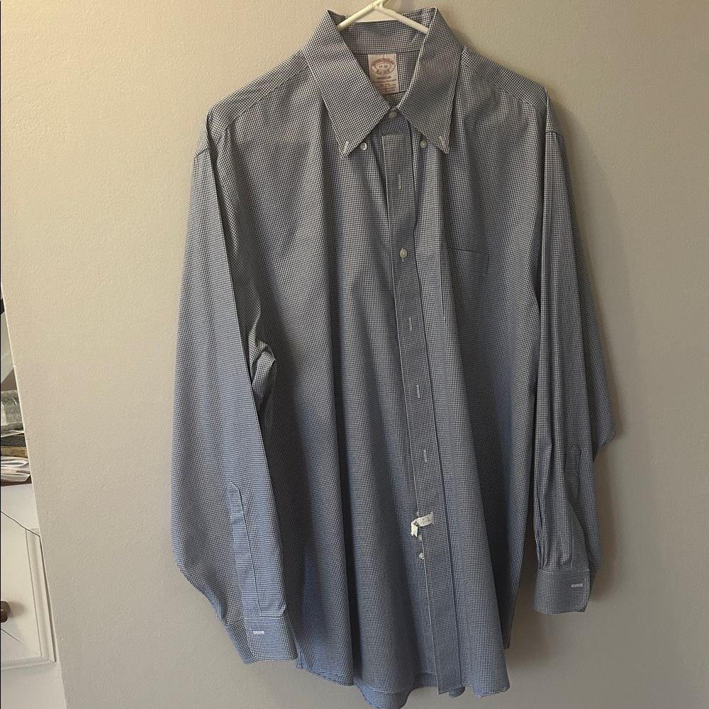Brooks Brothers Blue Patterned Dress Shirt